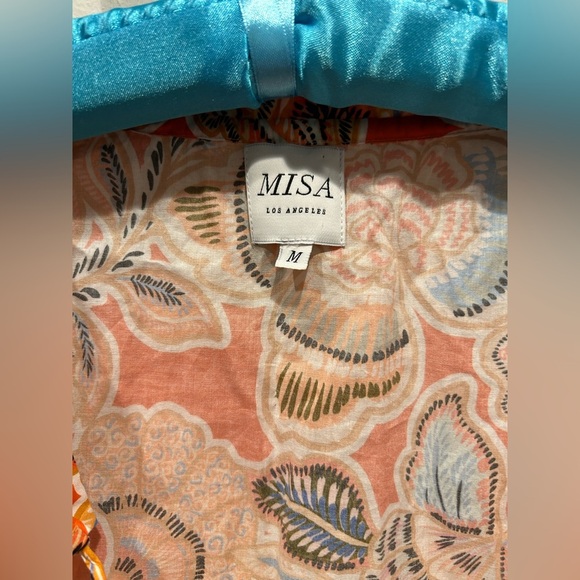 MISA Los Angelas Suparna Top in Tangerine Flora / Size Medium / - Picture 6 of 10